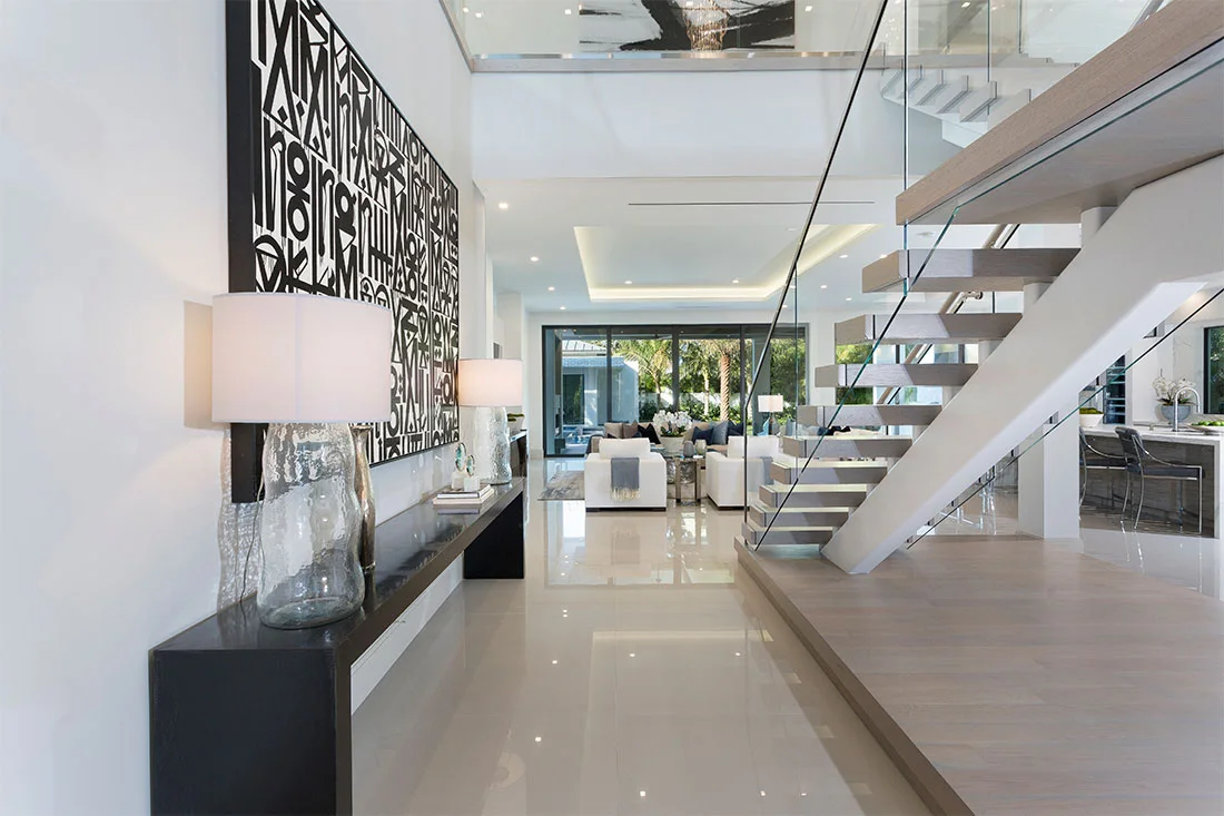 Delray Modern by the Sea — sculptural staircase and light-filled interiors